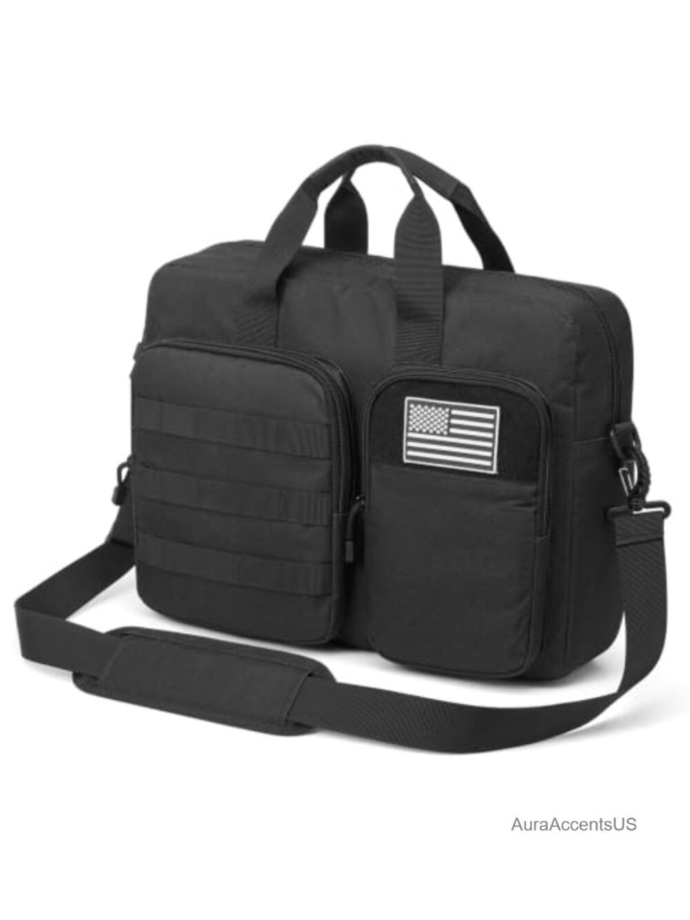 Tactical Messenger Bag Fits 15.6 Inch Laptop Water Repellent 600D Polyester